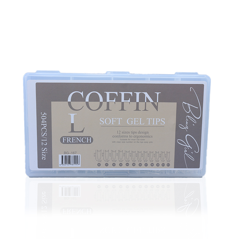 BLING GIRL SOUARE SOFT GEL TIPS HALF TIP #008[R2402P36]