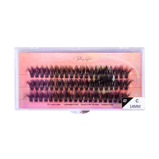 [6612477816820] 40D Cluster Lashes 14mm-C [S2409P42]