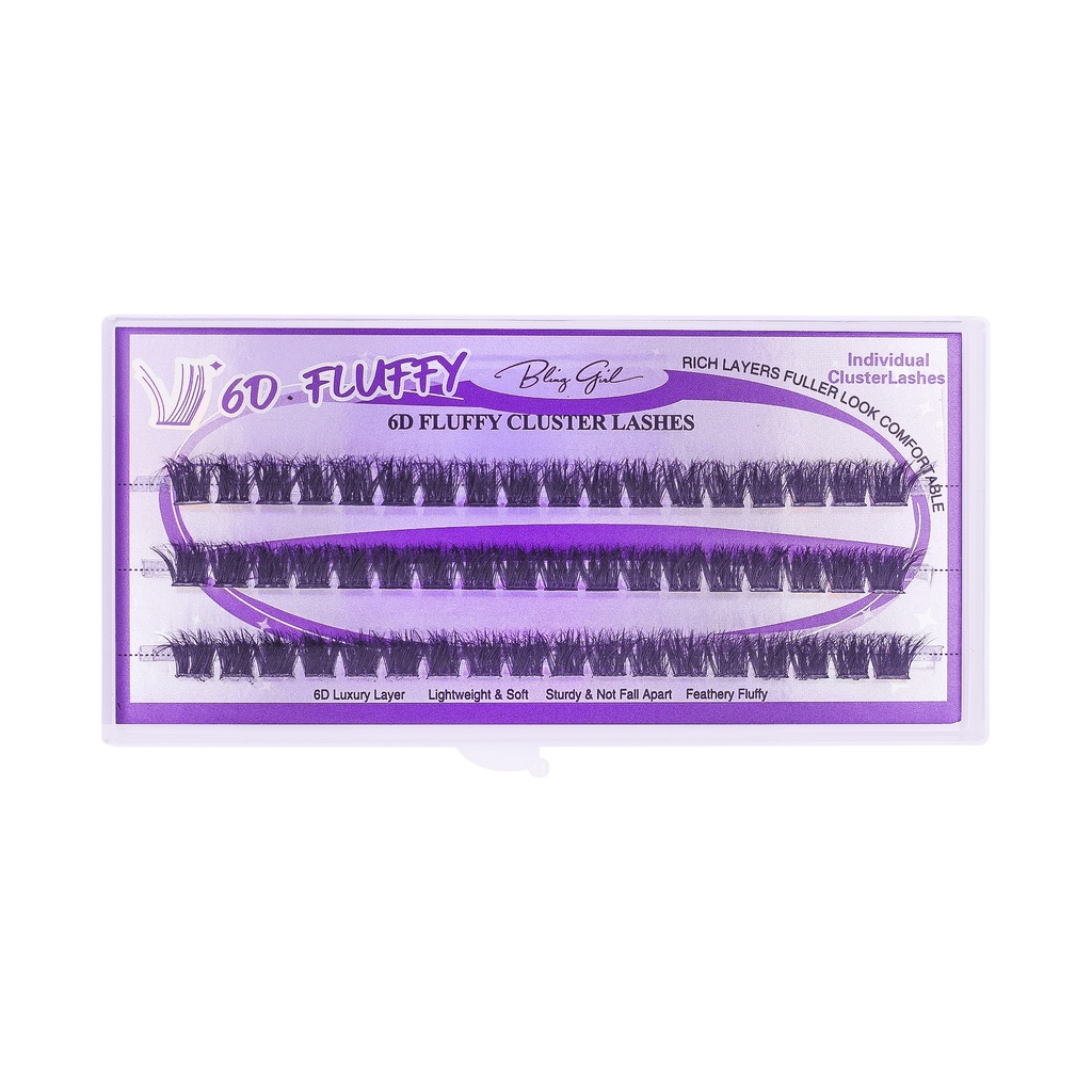 6D Fluffy Cluster Lashes 8mmC [S2508P05]