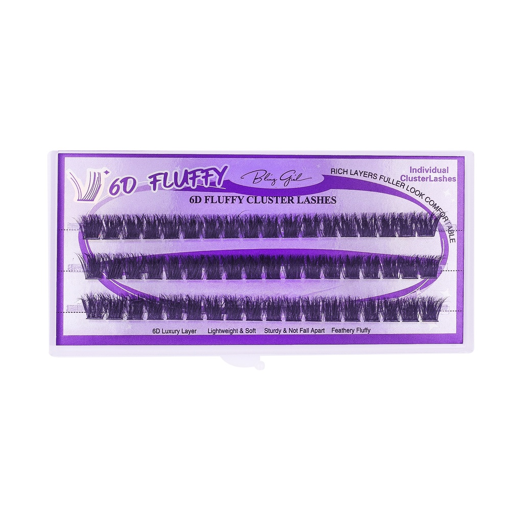 6D Fluffy Cluster Lashes 9mm-C [S2508P05]