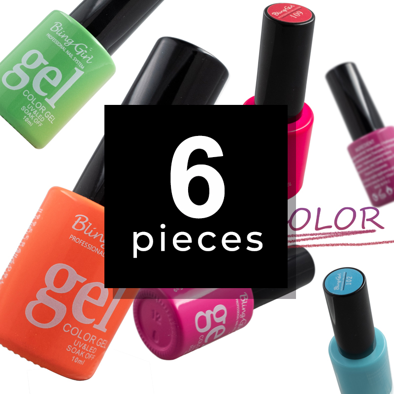 Smalto Soak Off UV/LED Gel 10ml*6pieces - GET 6 FREE [1288]