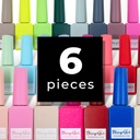 Miracle Soak Off UV/LED Nail Polish Set 15ml*6pieces [2120]