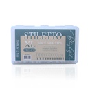 BLING GIRL Stiletto Soft Gel Tip XL French BG-162 [R2402P36]