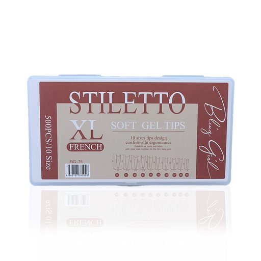 [6362107781065] BLING GIRL SOUARE SOFT GEL TIPS HALF TIP #004[R2402P36]