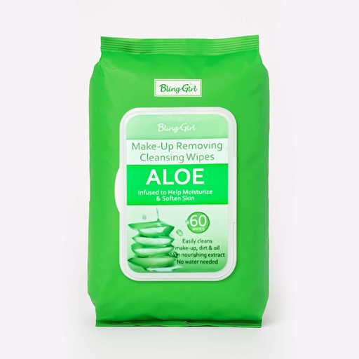 [69244375937232] Makeup Remover Wipes Aloe 60PCS [S2408P11]