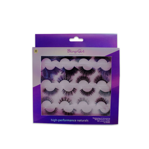Blinggirl Professional Make up high-performance naturals 6D Luxury Lashes 12 Pairs [ R2311P12 ]