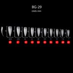 Bling Girl BG-29 Stiletto Half Cover Press On Soft Tips 100 pcs Clear [9628]