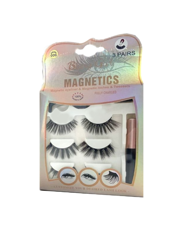 Bling Girl Magnets eyeliner&Magnetics lashes&Tweezers 3Pairs[ R2310P75 ]