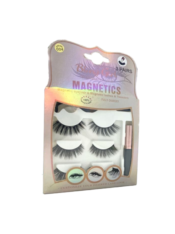 Bling Girl Magnets eyeliner&Magnetics lashes&Tweezers 3Pairs[ R2310P75 ]